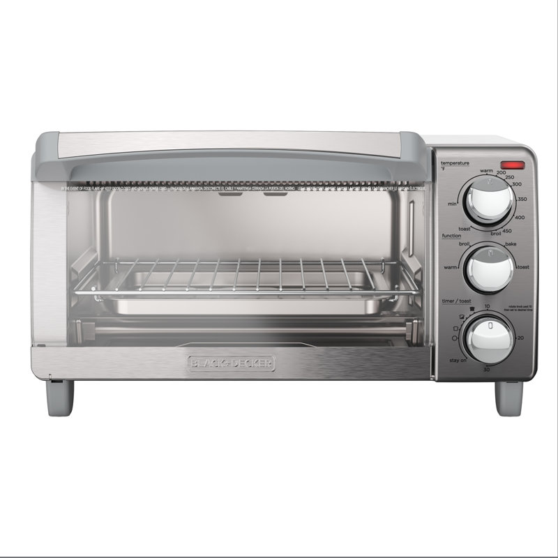 Black + Decker 4Slice Toaster Oven, Easy Controls, Stainless Steel, TO1760SS & Reviews Wayfair